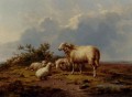 Moutons dans la prairie Eugène Verboeckhoven animal
